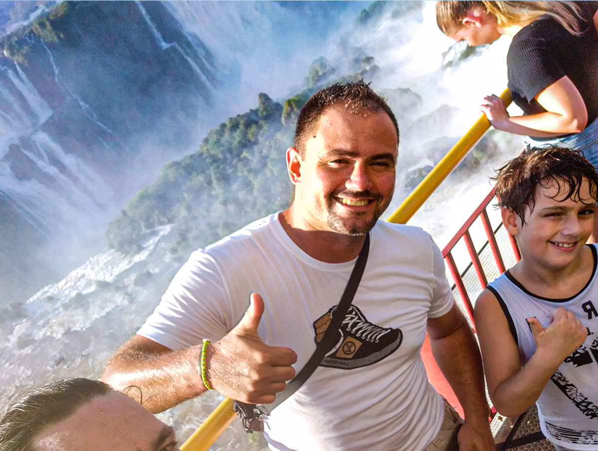 Selfie with the waterfall