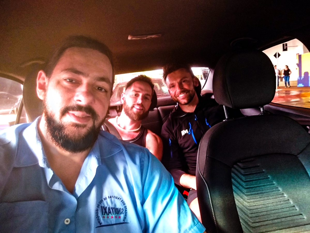 Friends on a boat tour