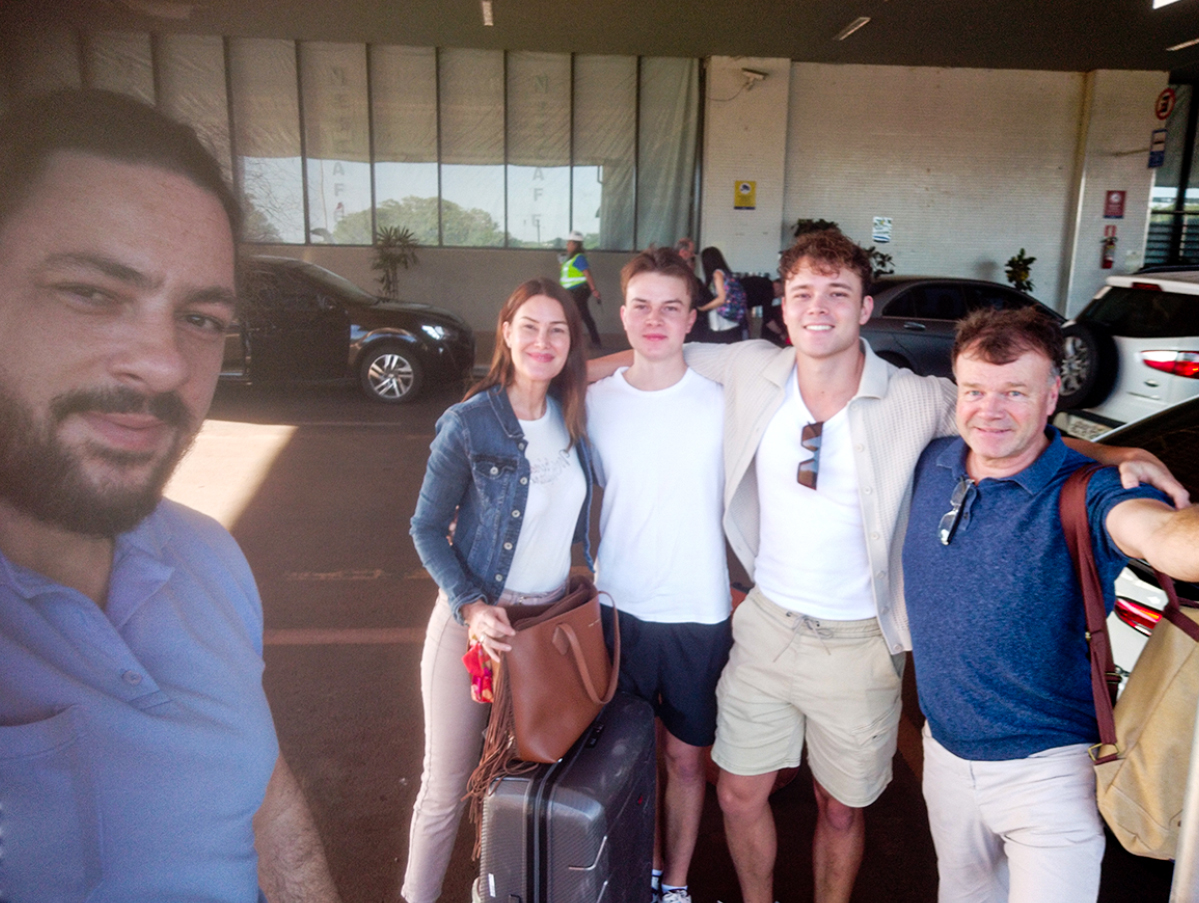 Group hiking in the national park